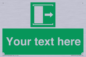 Custom sign safe condition Door slides right to open